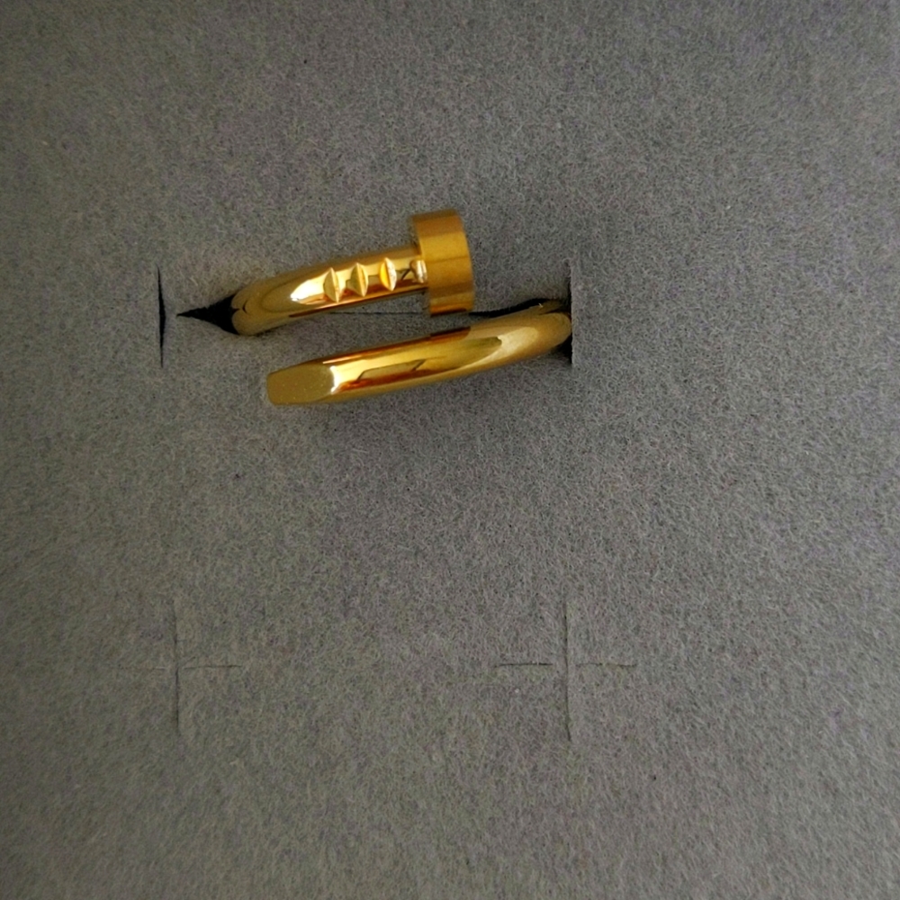 Gold plated Nail Ring size 4